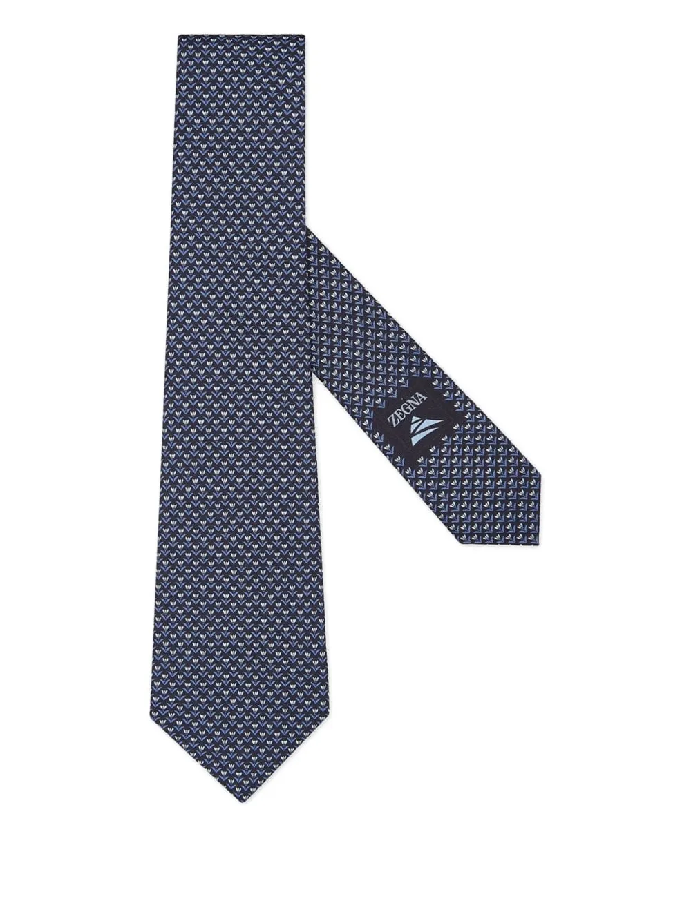Zegna floral-print silk tie | Blue | Image 1