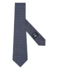 Zegna floral-print silk tie - Blue