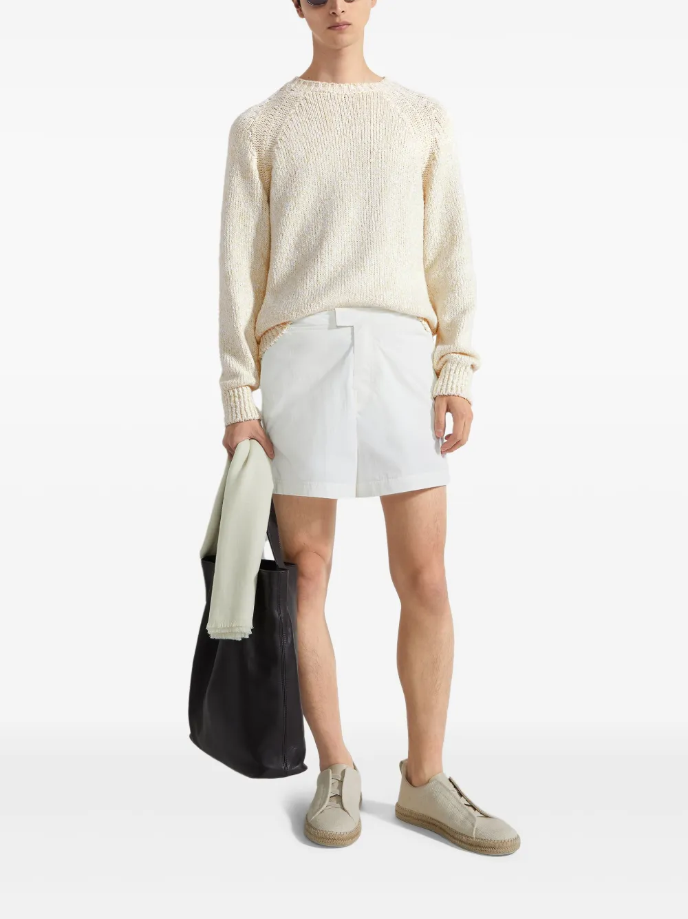 Zegna Katoenen trui met ronde hals - Geel