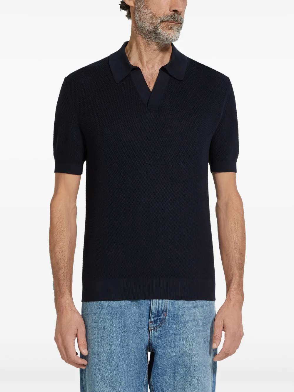 Zegna Katoenen poloshirt - Blauw