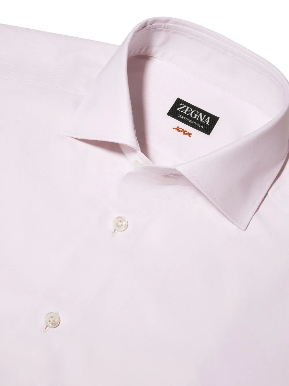 Zegna Centoventimila gestreept katoenen overhemd Roze