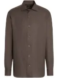 Zegna Oasi Lino shirt - N07 BROWN