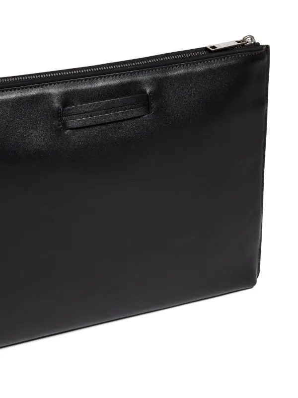 Zegna レザー クラッチバッグ | ブラック | FARFETCH JP