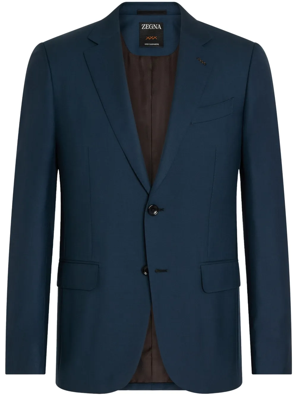 Zegna Blazer met enkele rij knopen Blauw