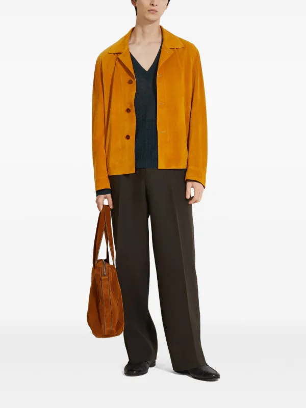 Ermenegildo Zegna スエード レザー テーラードジャケット 革 Yahoo!オークション -「レザー テーラードジャケット