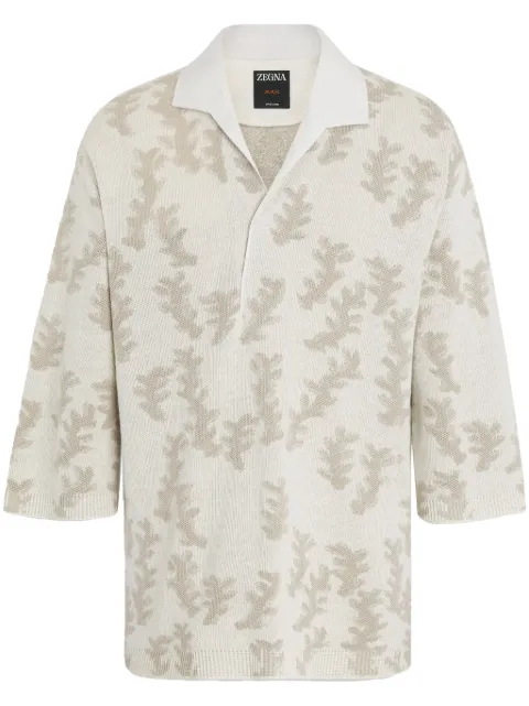 Zegna playera tipo polo Oasi Lino