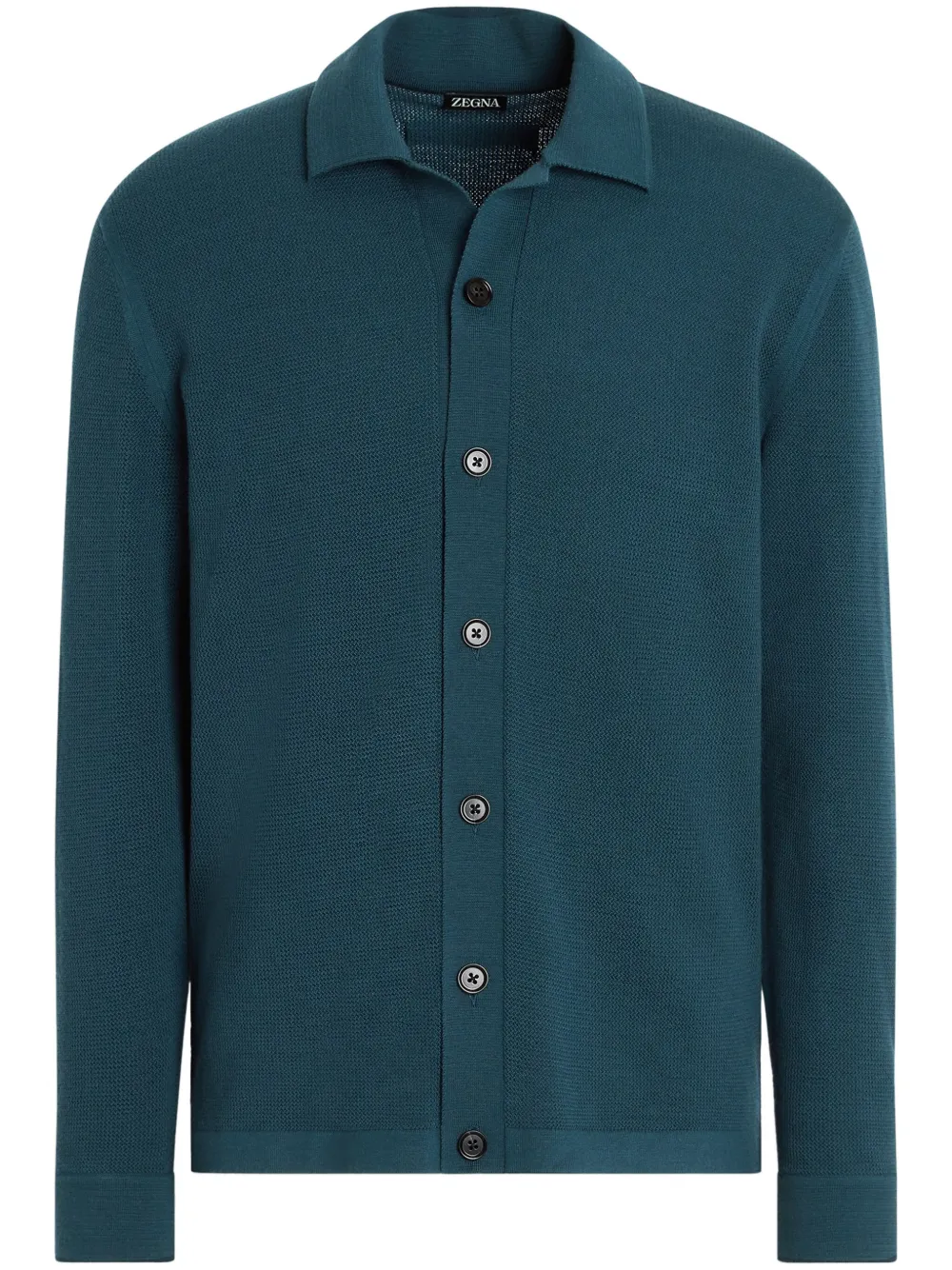 Zegna Wollen overhemd Blauw