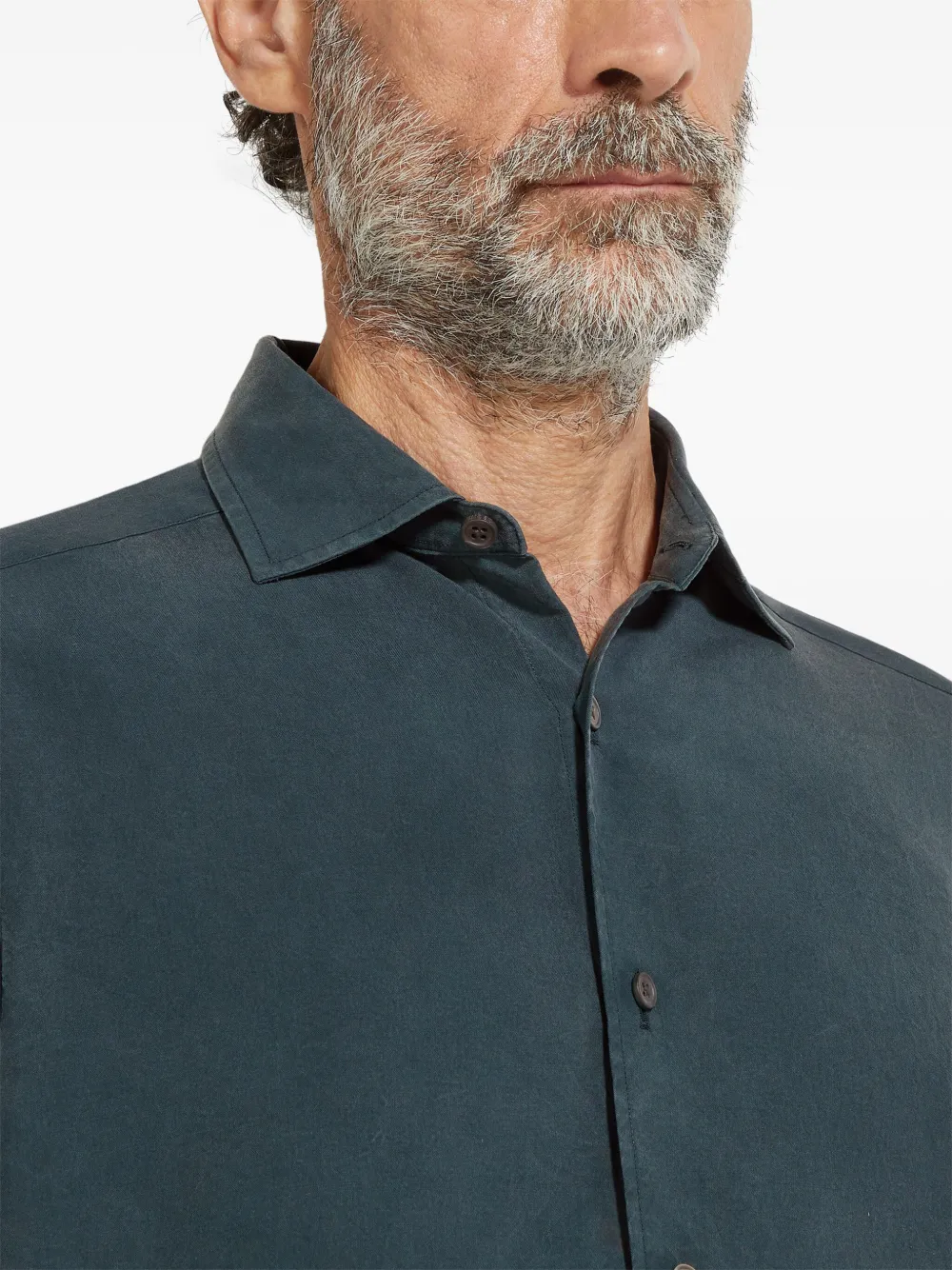 Zegna Zijden overhemd Blauw