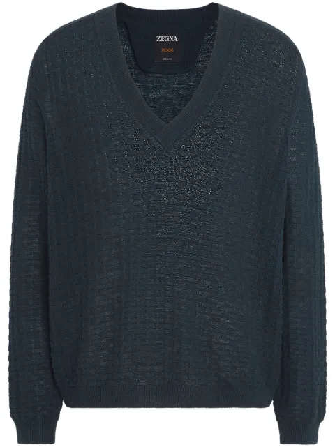 Zegna Oasi Lino V-neck sweater