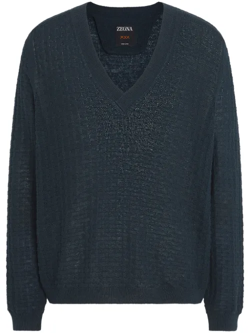 Pull Oasi Lino à col v - Zegna - Modalova