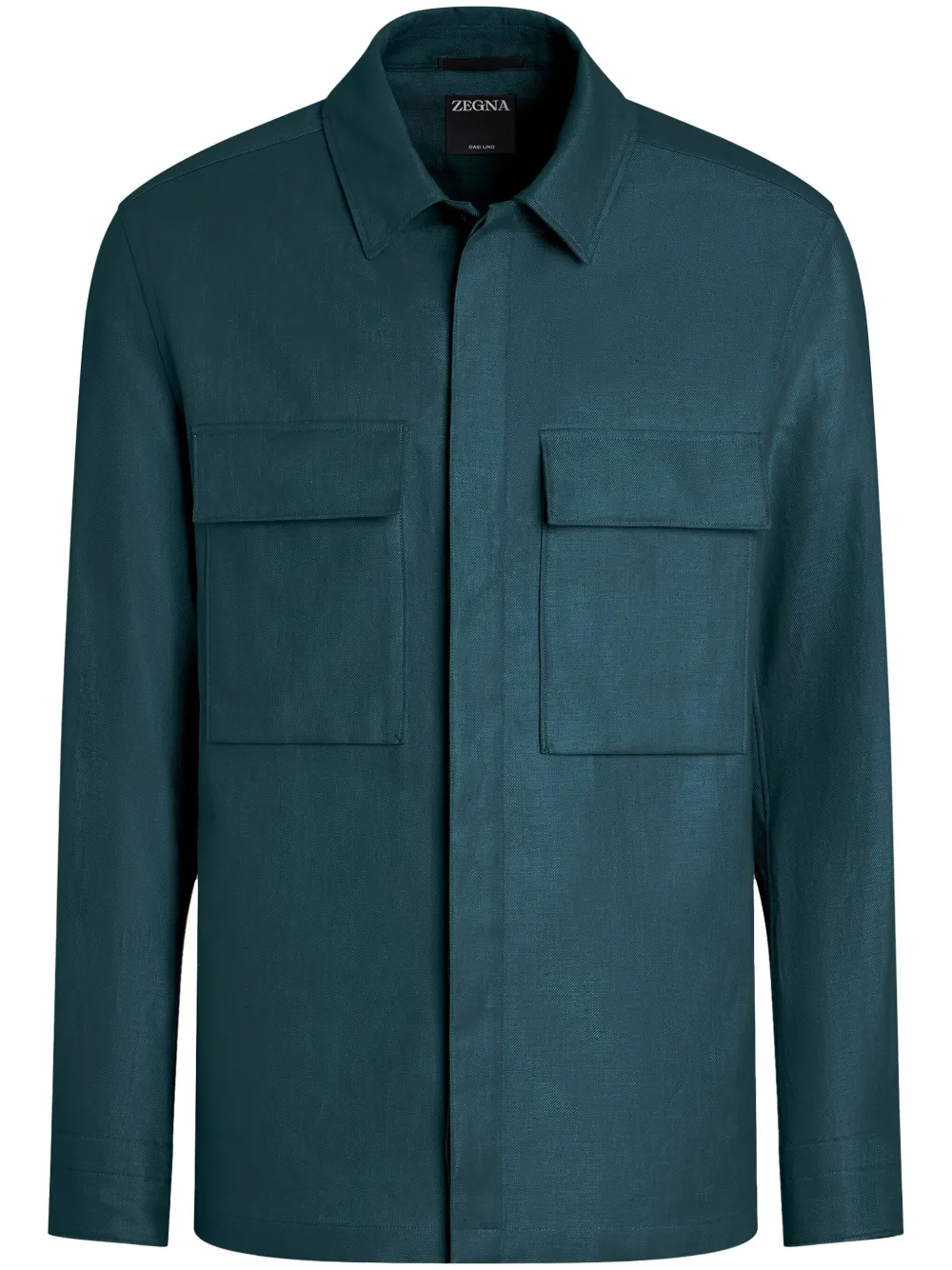 Zegna camisa Oasi Lino | azul | Image 1