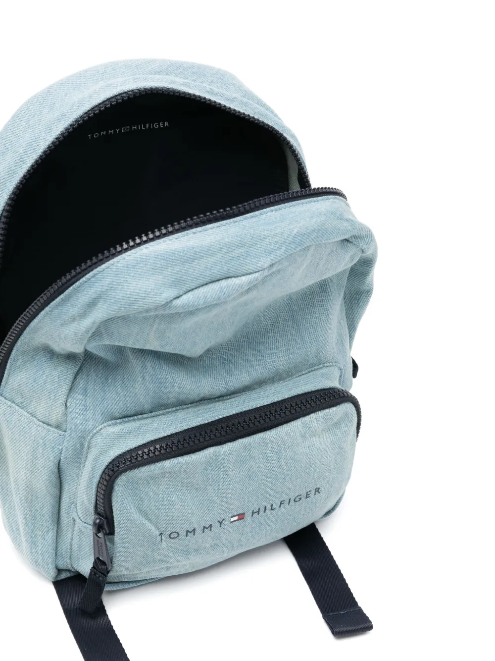 Tommy Hilfiger Junior Essential Logo rugzak van spijkerstof Blauw