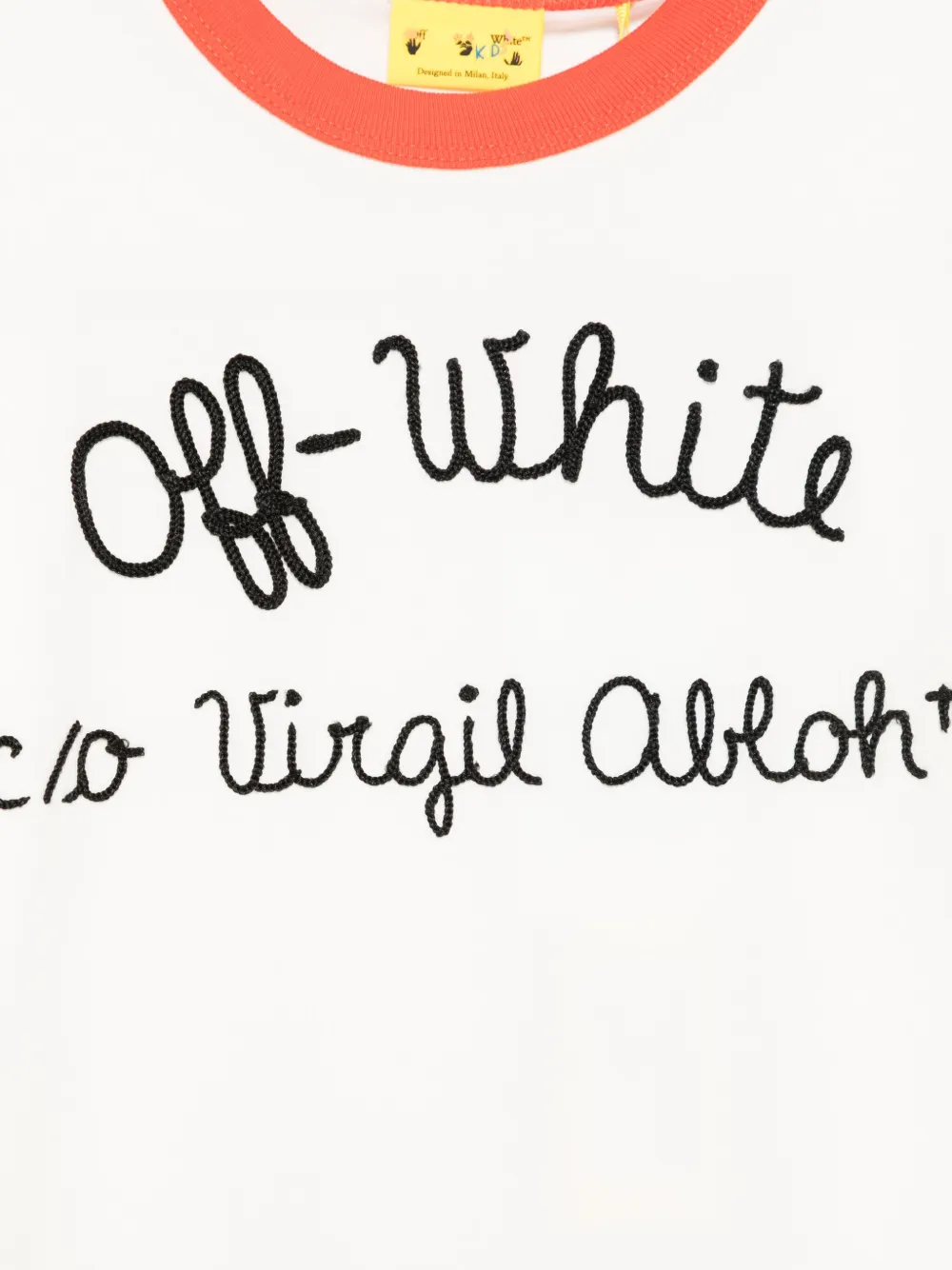 Off-white Logo-embroidered Dress In 白色