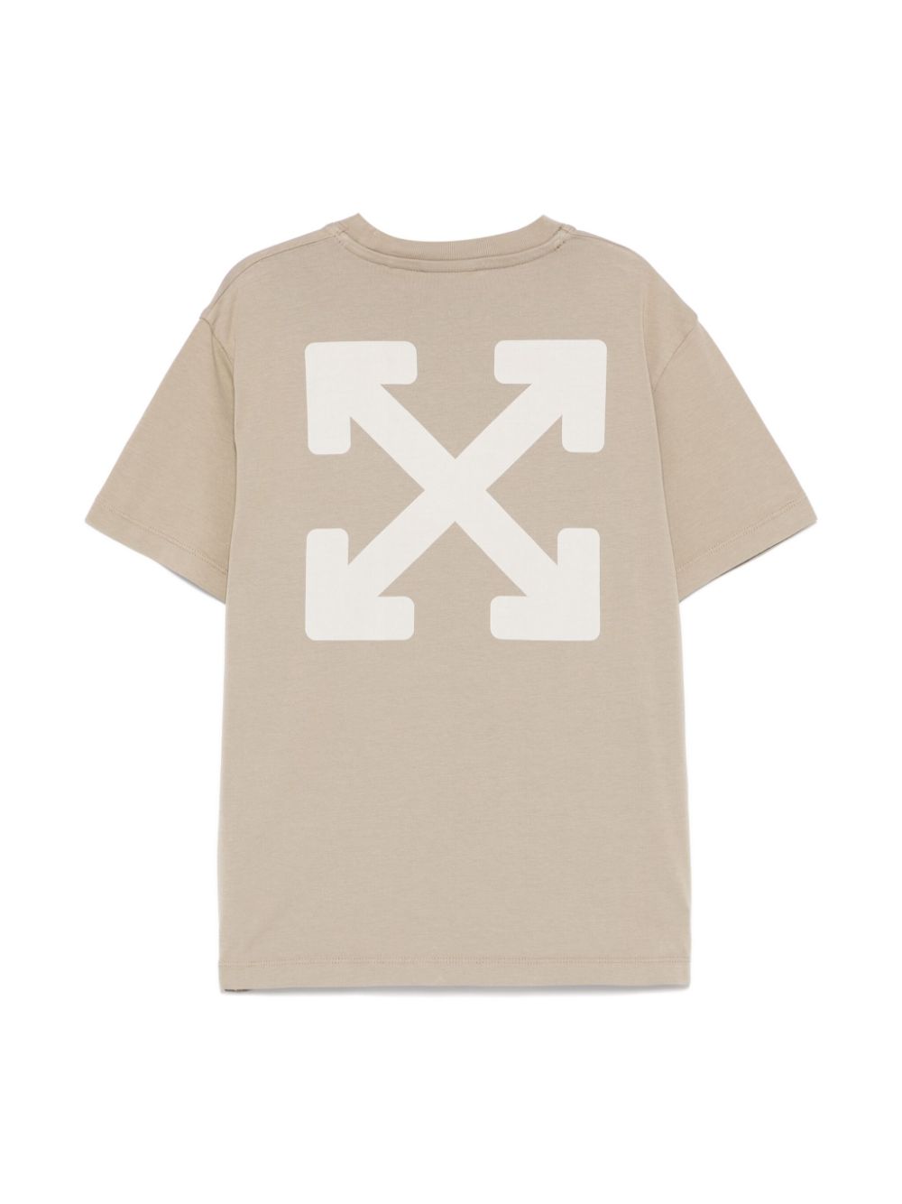 Off-White Kids T-shirt met logoprint - Groen