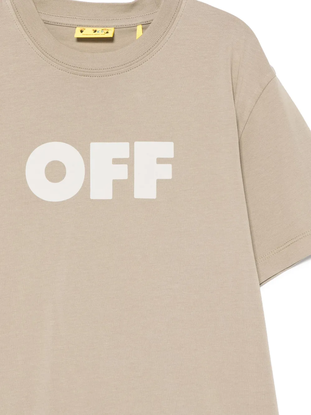 Off-White Kids T-shirt met logoprint Groen