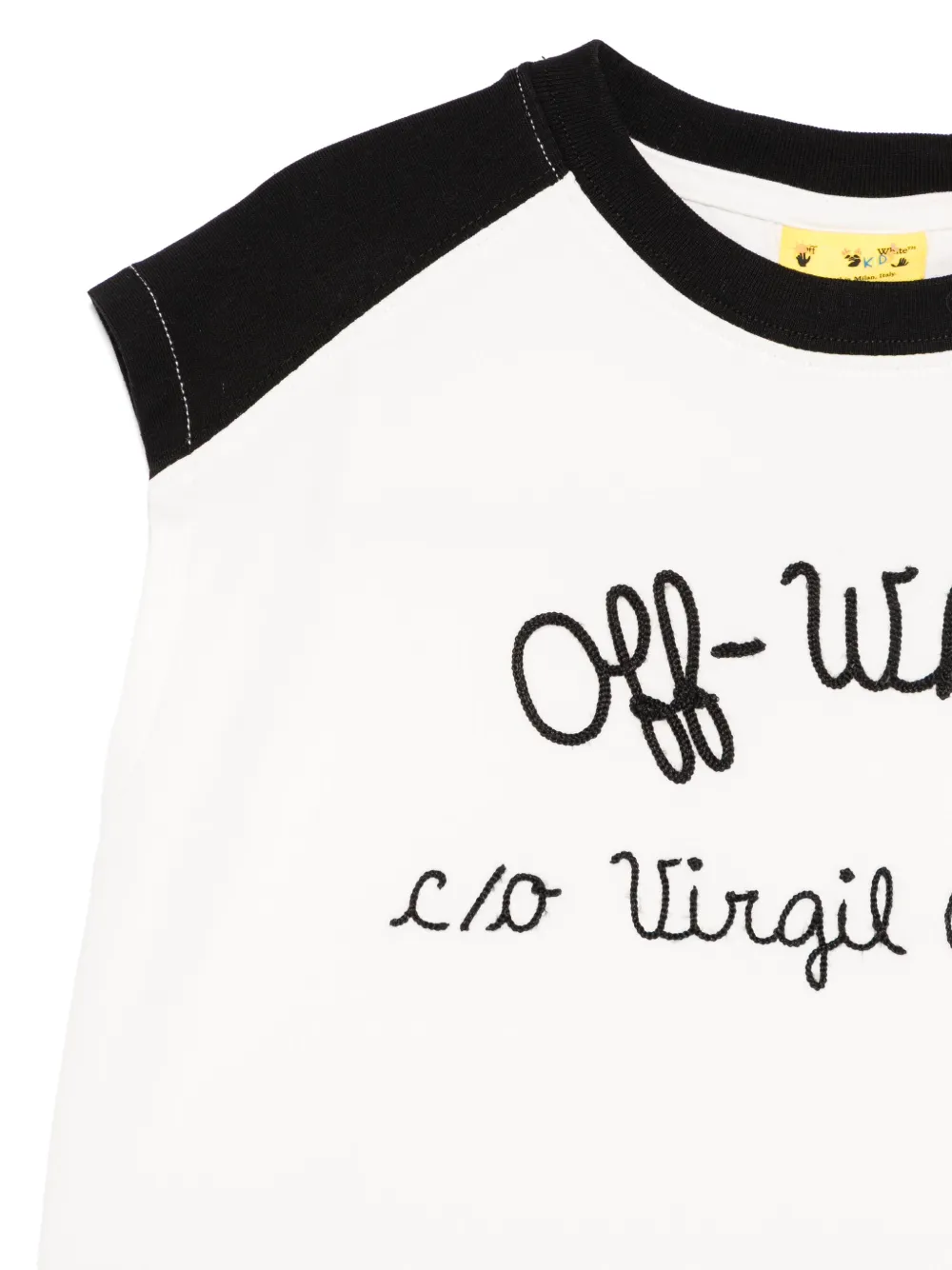 Off-White Kids Ringer top Wit