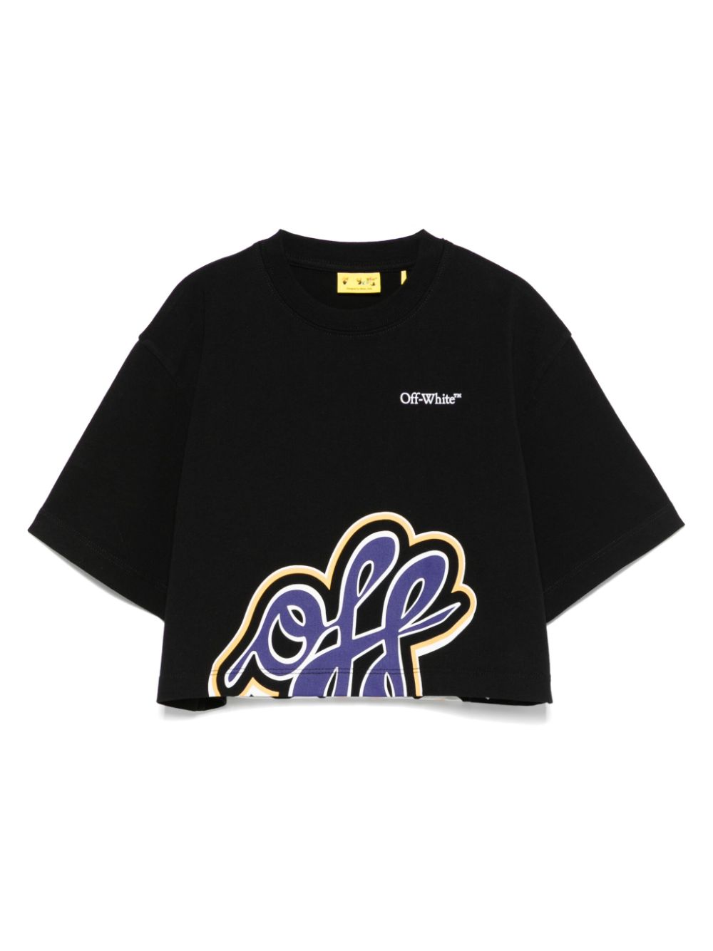 Off-White Kids graffiti-print T-shirt - Black