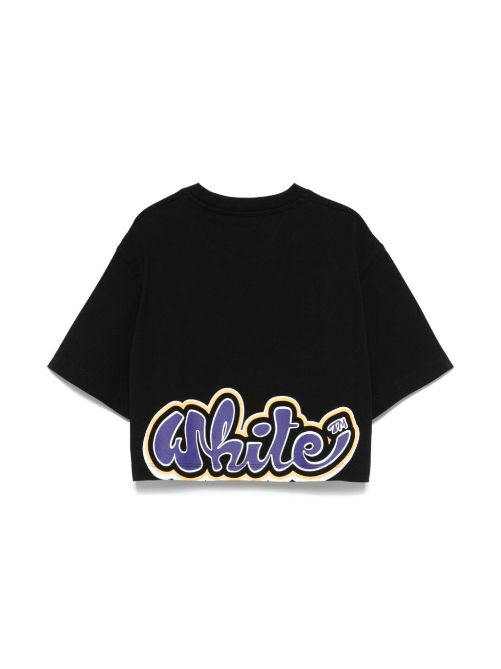 Off-White Kids T-shirt met graffitiprint - Zwart