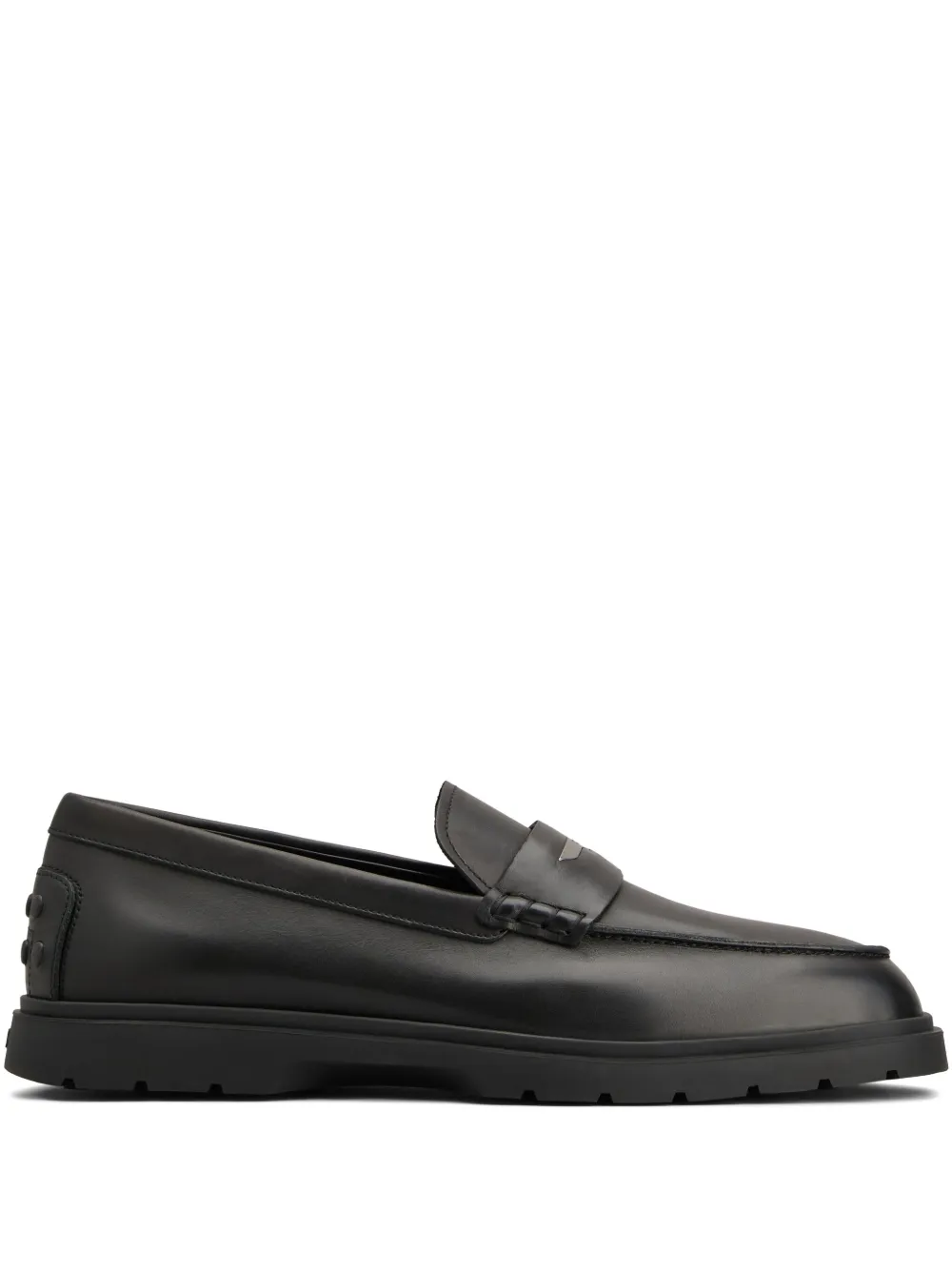 Tod's leather loafers Black