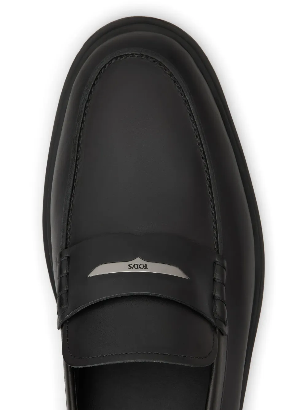 Tod's leather loafers Black