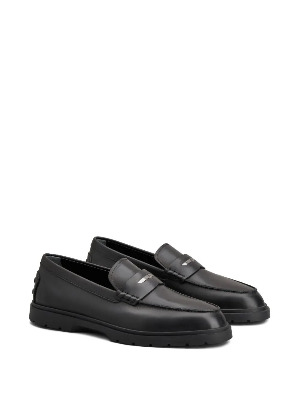 Tod's leather loafers Black