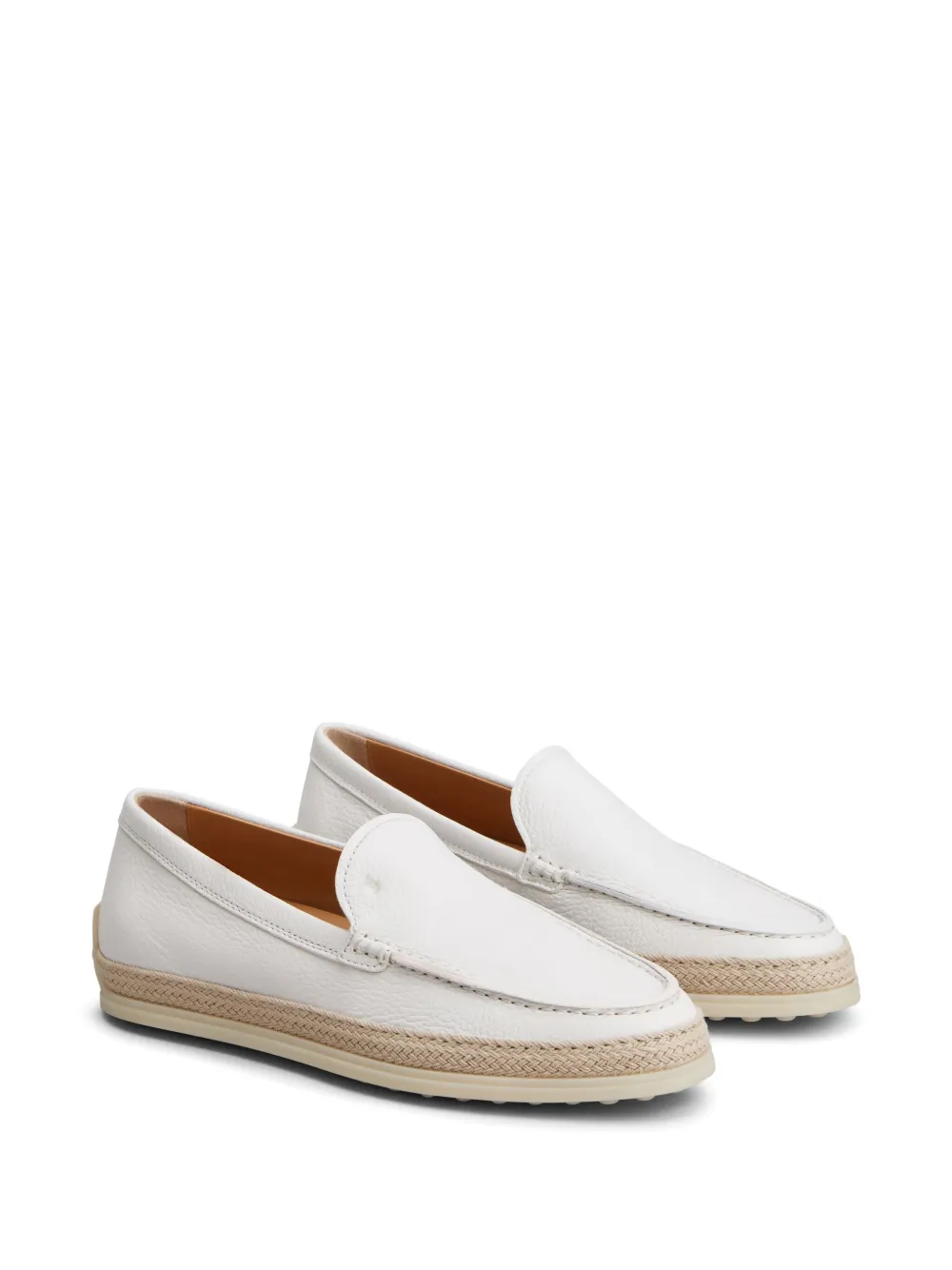 Tod's leather loafers White