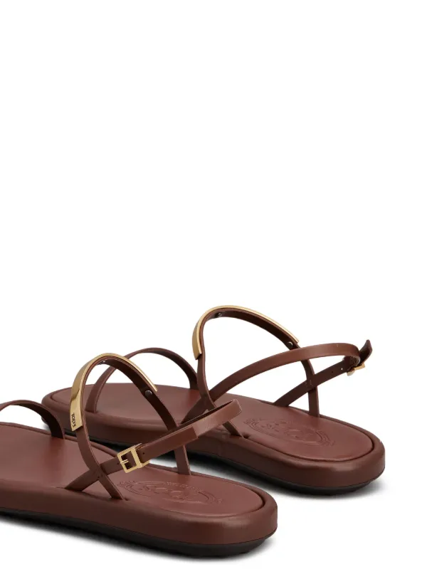 Tod's レザー サンダル | ブラウン | FARFETCH JP