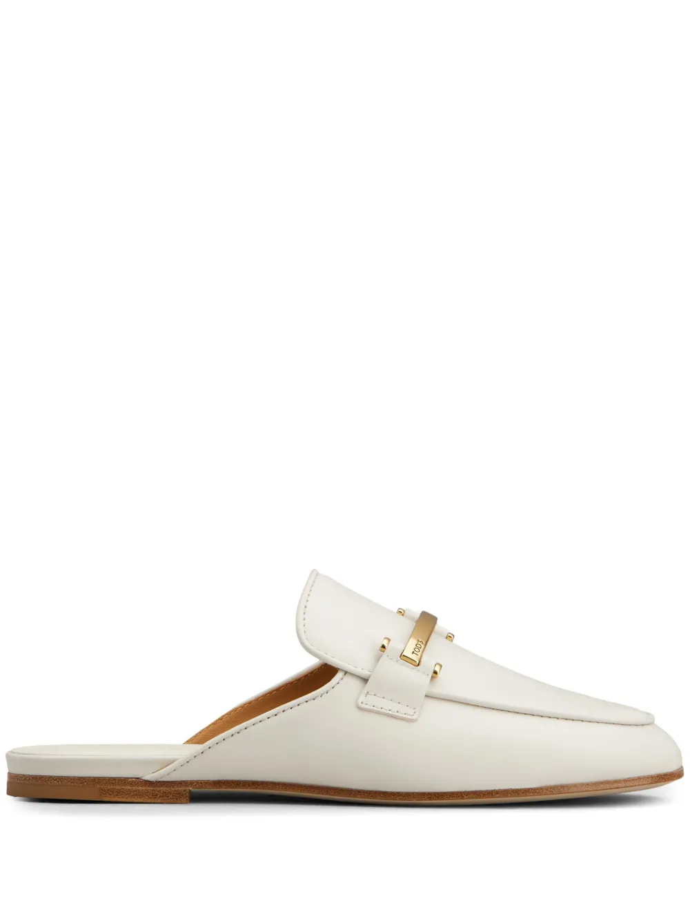 Tod's logo-plaque mules White