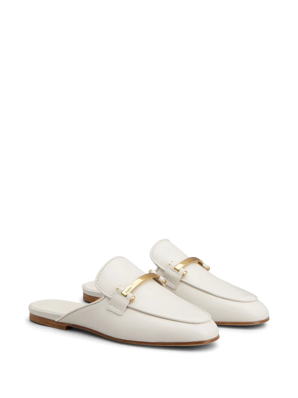 Tod's logo-plaque mules White