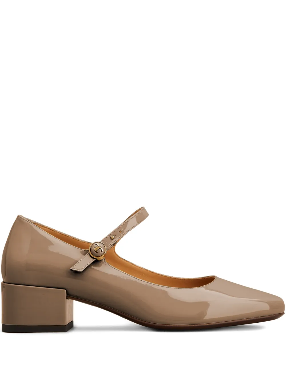 Tod's Patent Leather Mary Jane Pumps In Brown