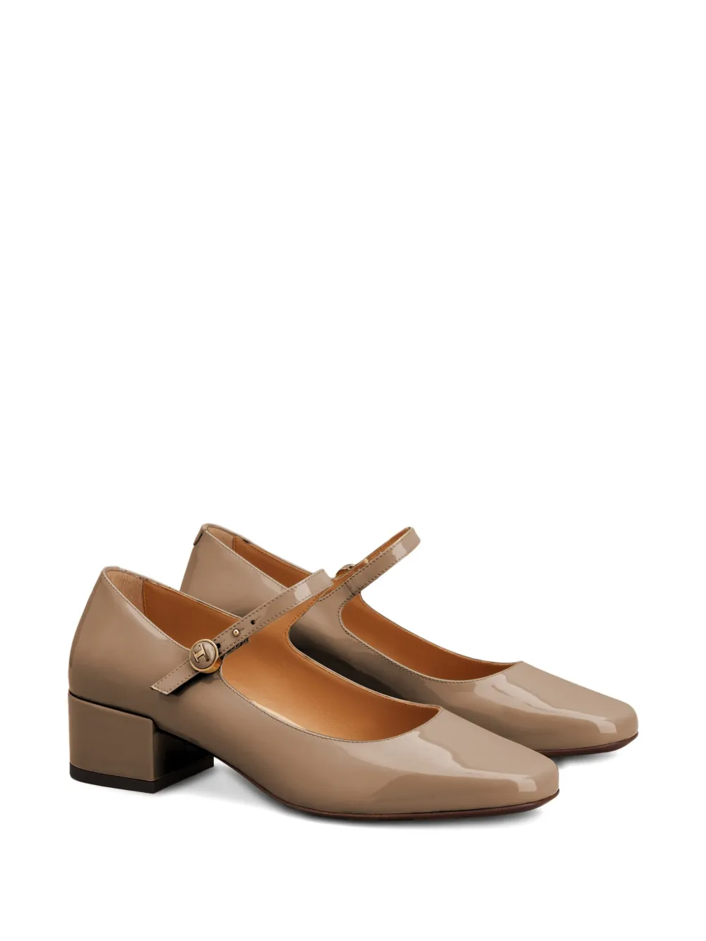 Tod's Patent Leather Mary Jane Pumps In Brown