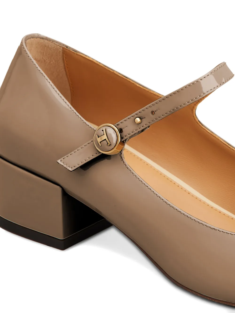 Tod's Patent Leather Mary Jane Pumps In Brown
