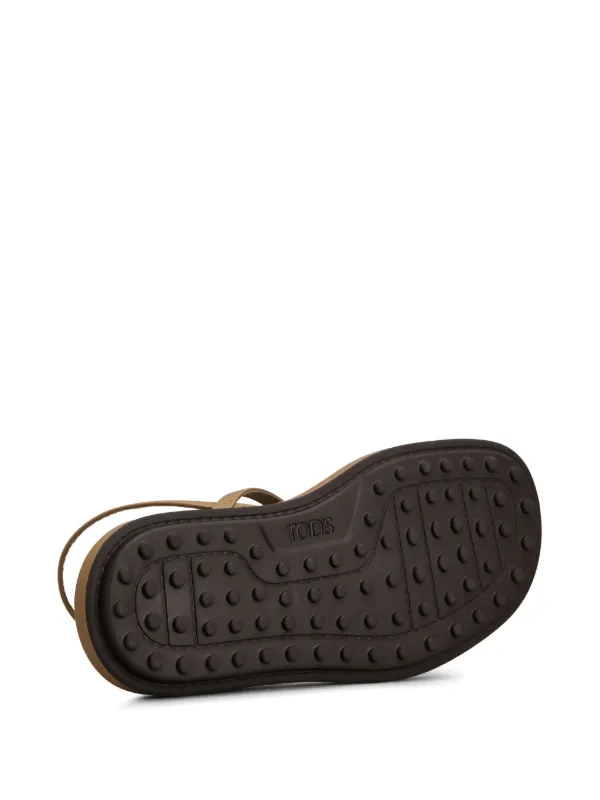 Tod's レザー サンダル | ブラウン | FARFETCH JP