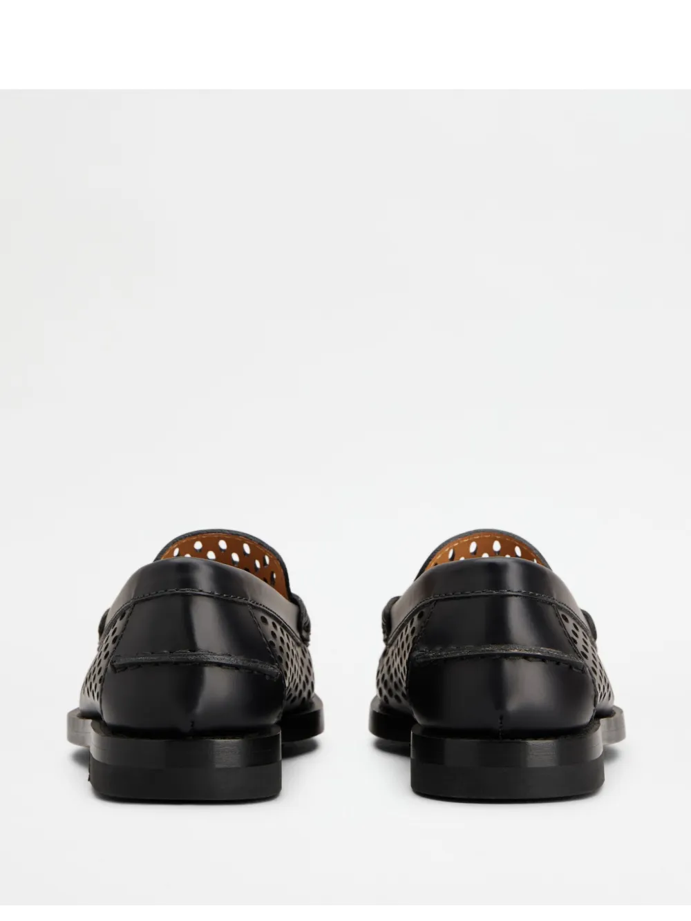 Tod's Perforated Loafers In Black