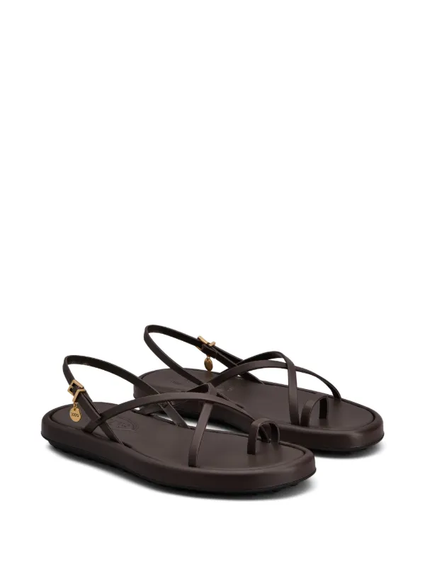 Tod's Leather Sandals | Brown | FARFETCH