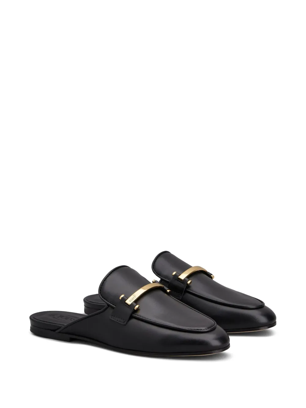 Tod's logo-plaque mules Black