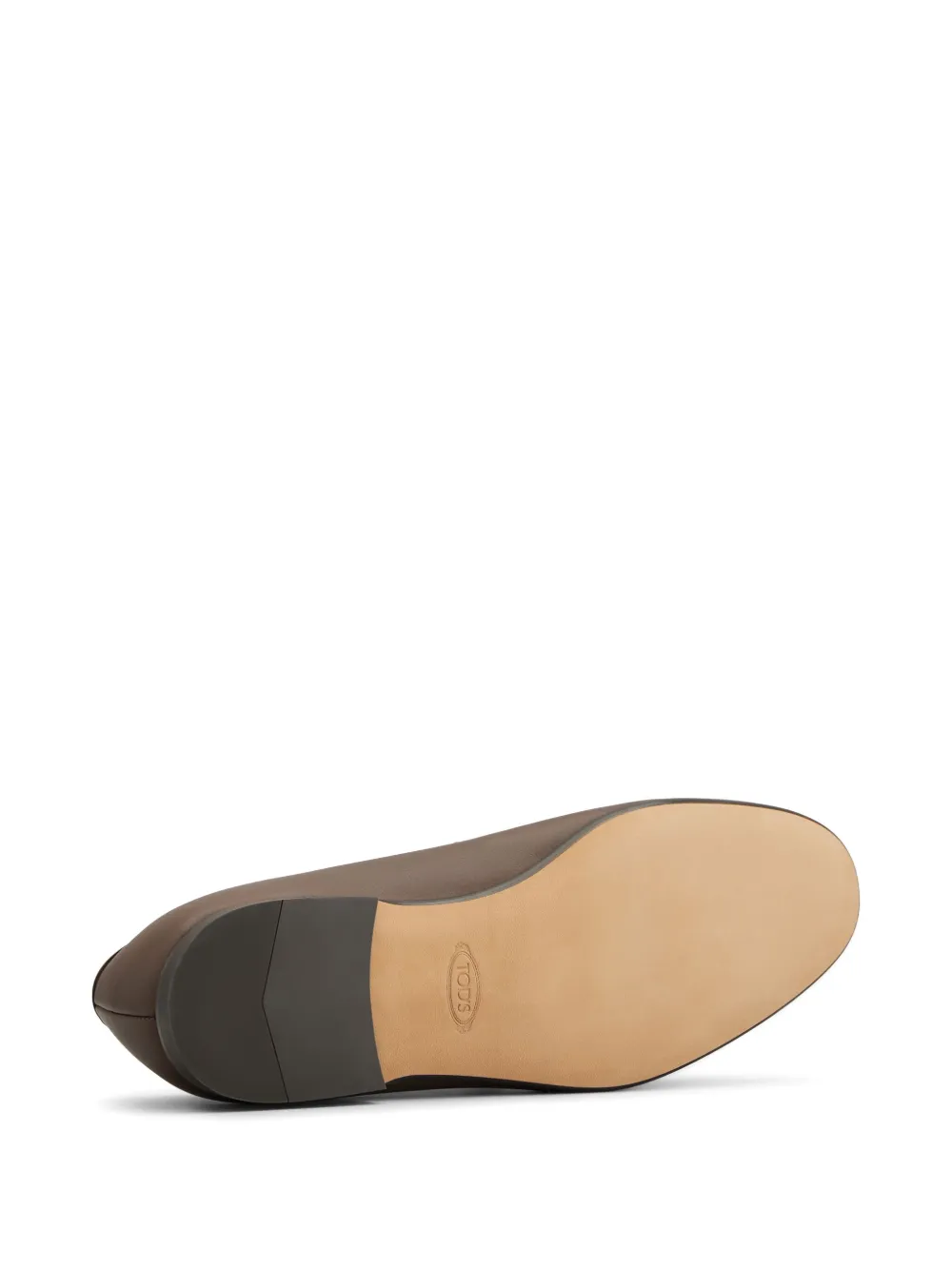 Tod's almond-toe leather loafers Brown