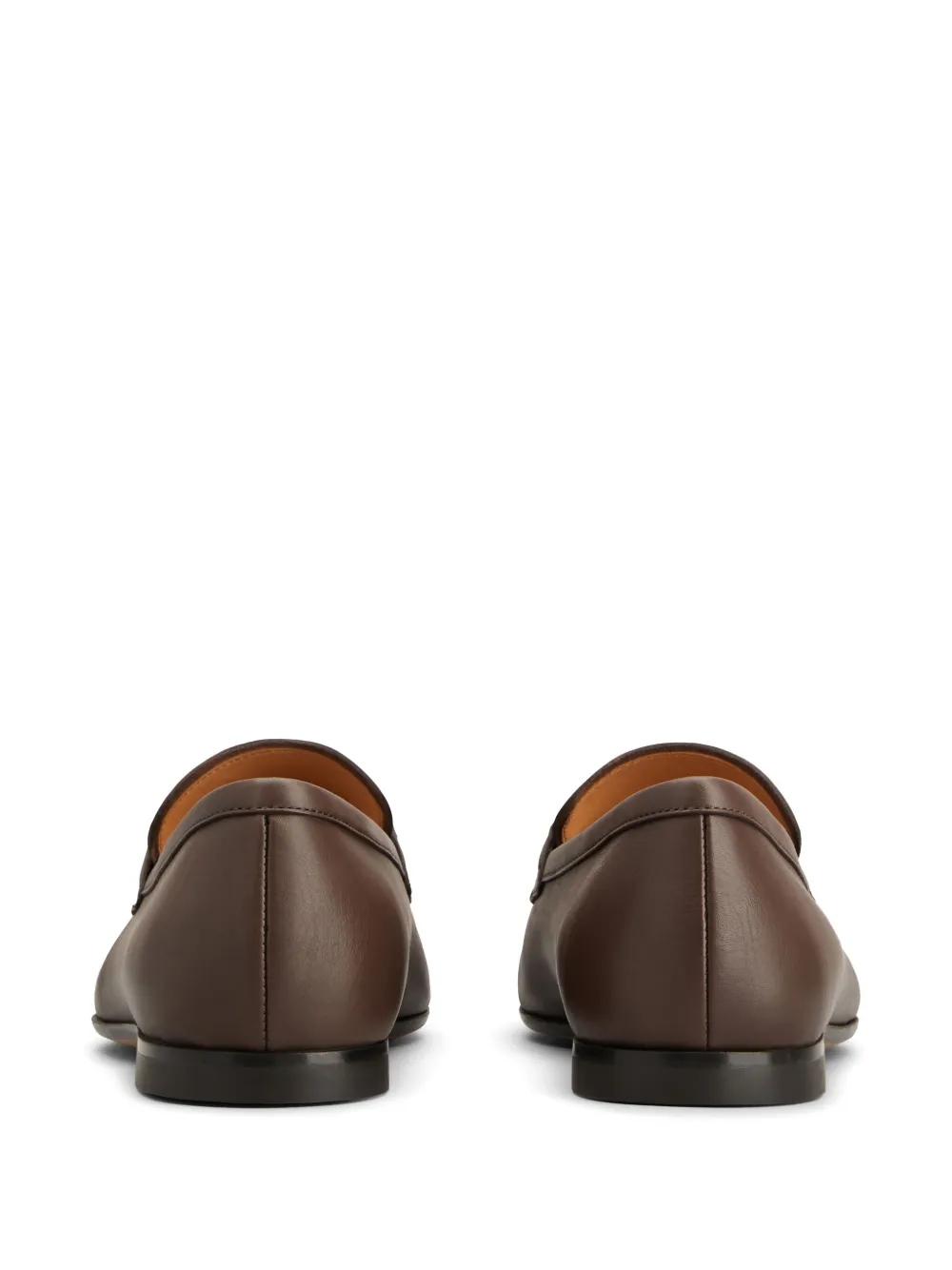 Tod's almond-toe leather loafers Brown