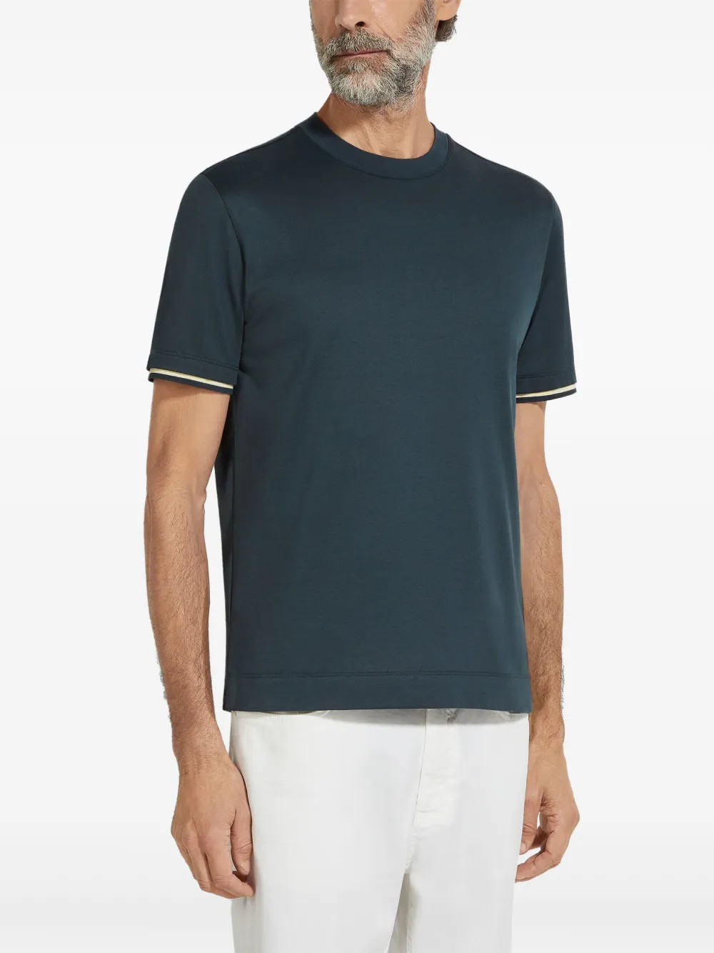 Zegna T-shirt met ronde hals - Blauw