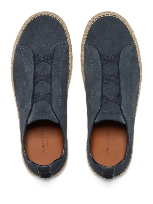 Zegna Triple Stitch エスパドリーユ | ブルー | FARFETCH JP