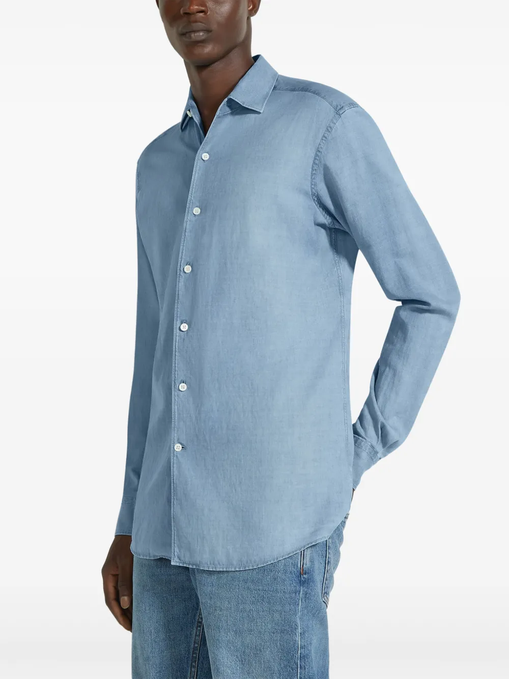 Zegna Denim overhemd - Blauw