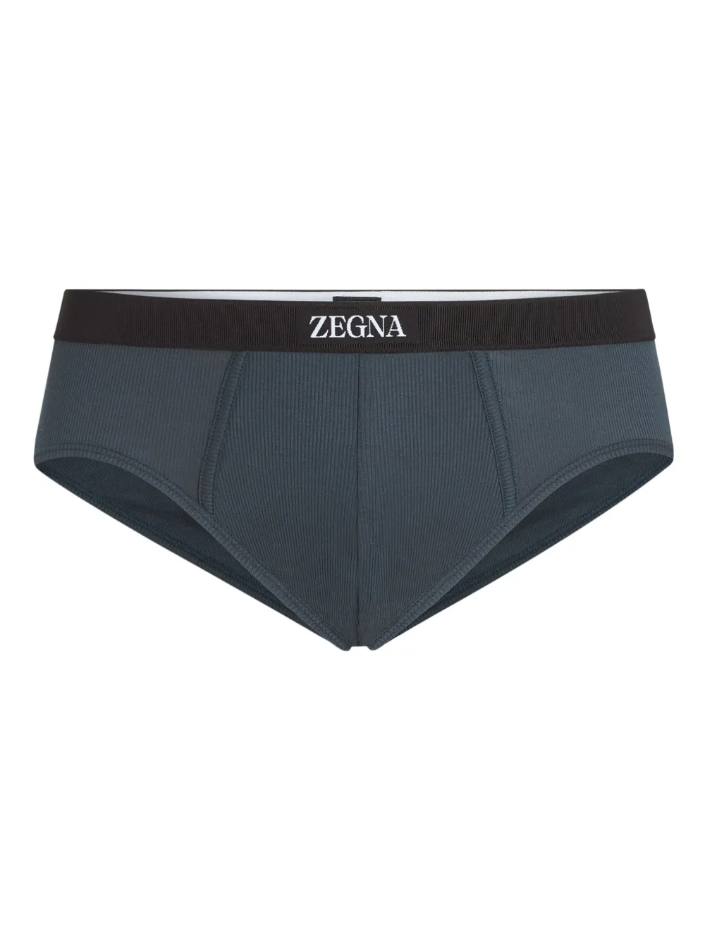Zegna ロゴウエスト ブリーフ - ブルー Zegna ロゴウエスト ブリーフ - ブルー