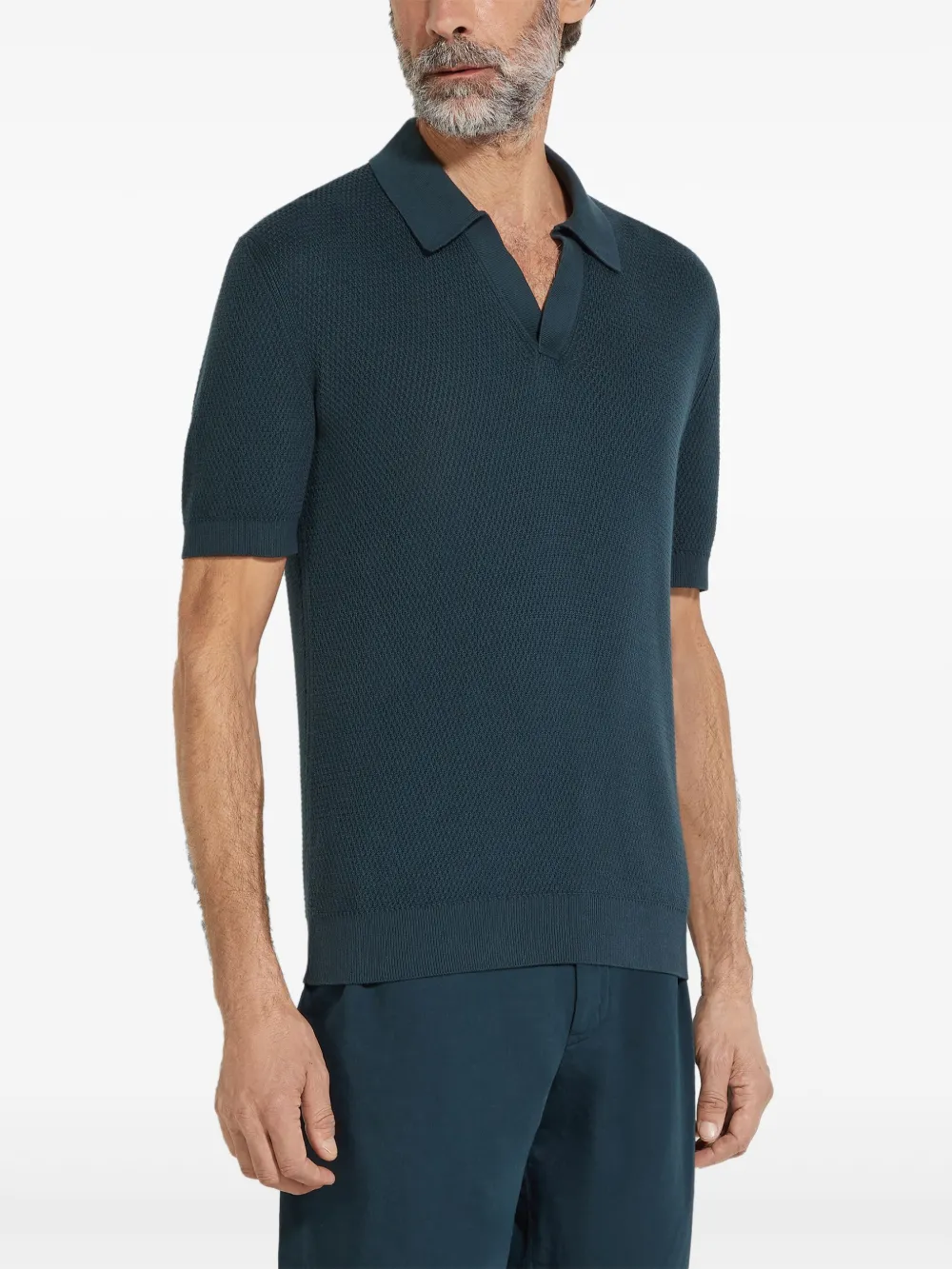 Zegna Katoenen poloshirt - Blauw