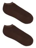 Zegna stripe-detail socks - Brown