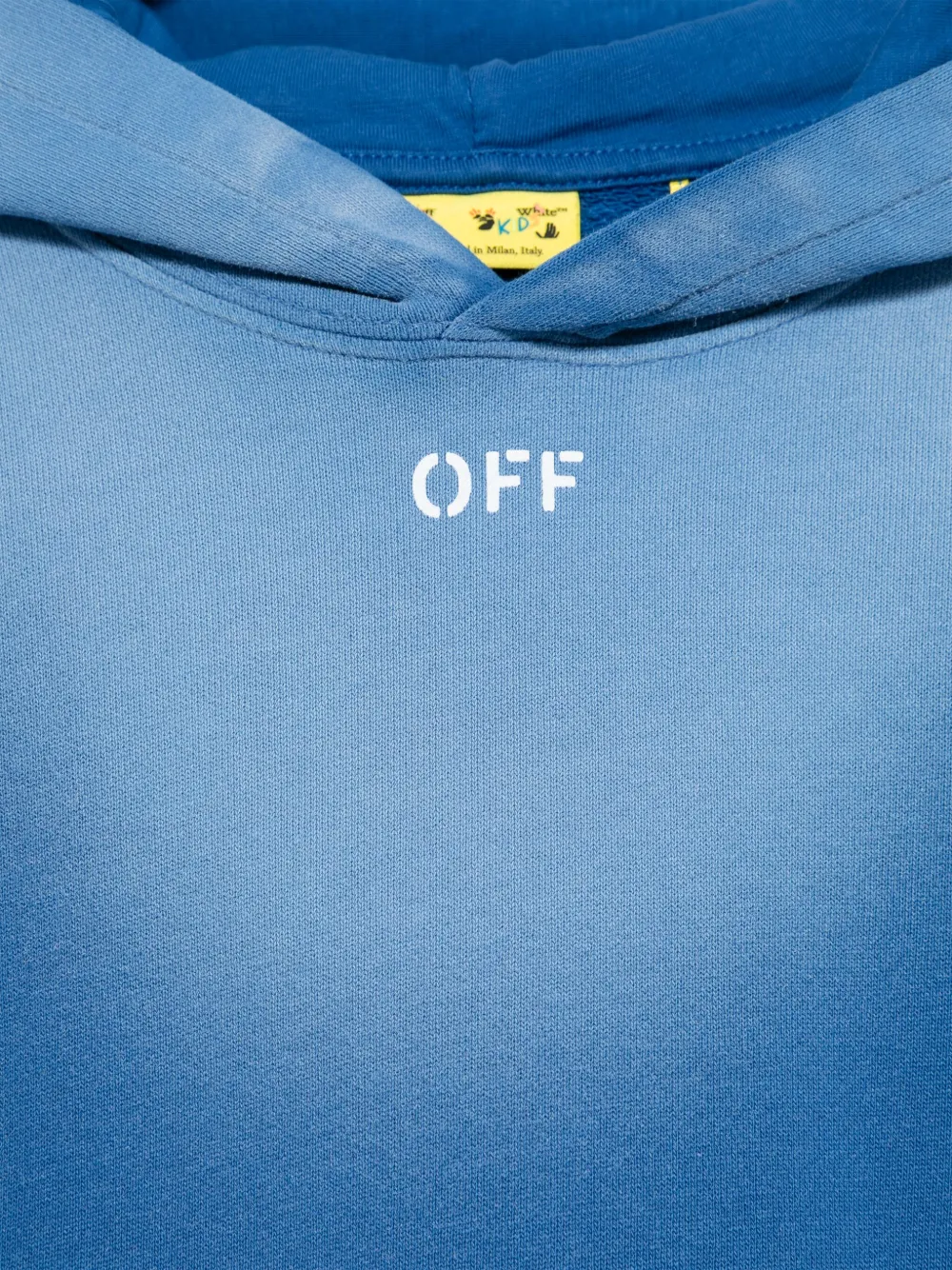 Off-White Kids Hoodie met logoprint Blauw