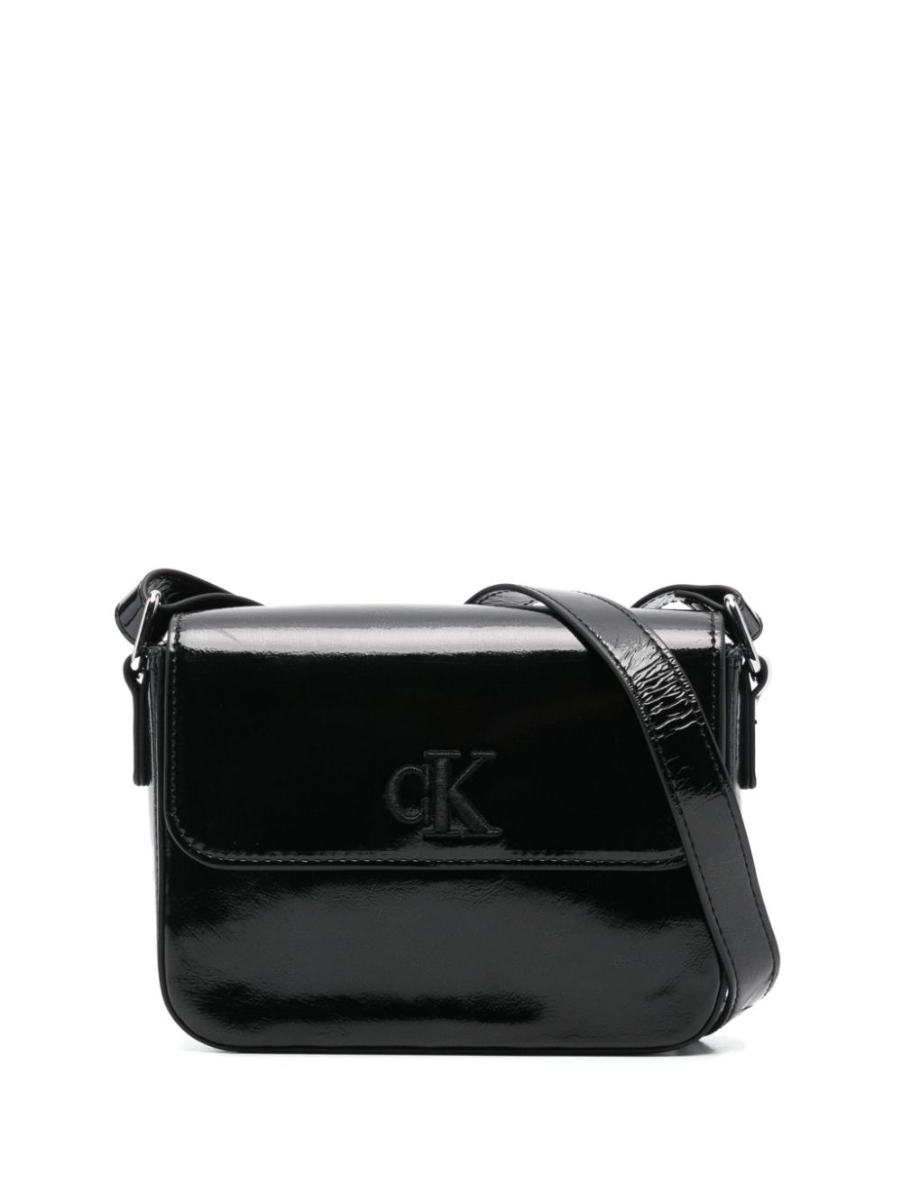 Calvin Klein Kids logo-embroidered cross body bag - Black