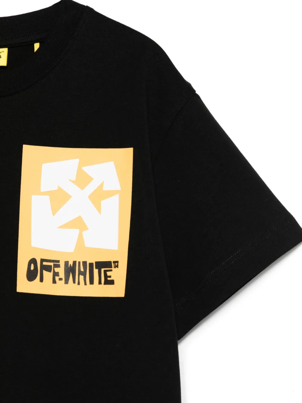 Off-White Kids Big Label T-shirt Zwart