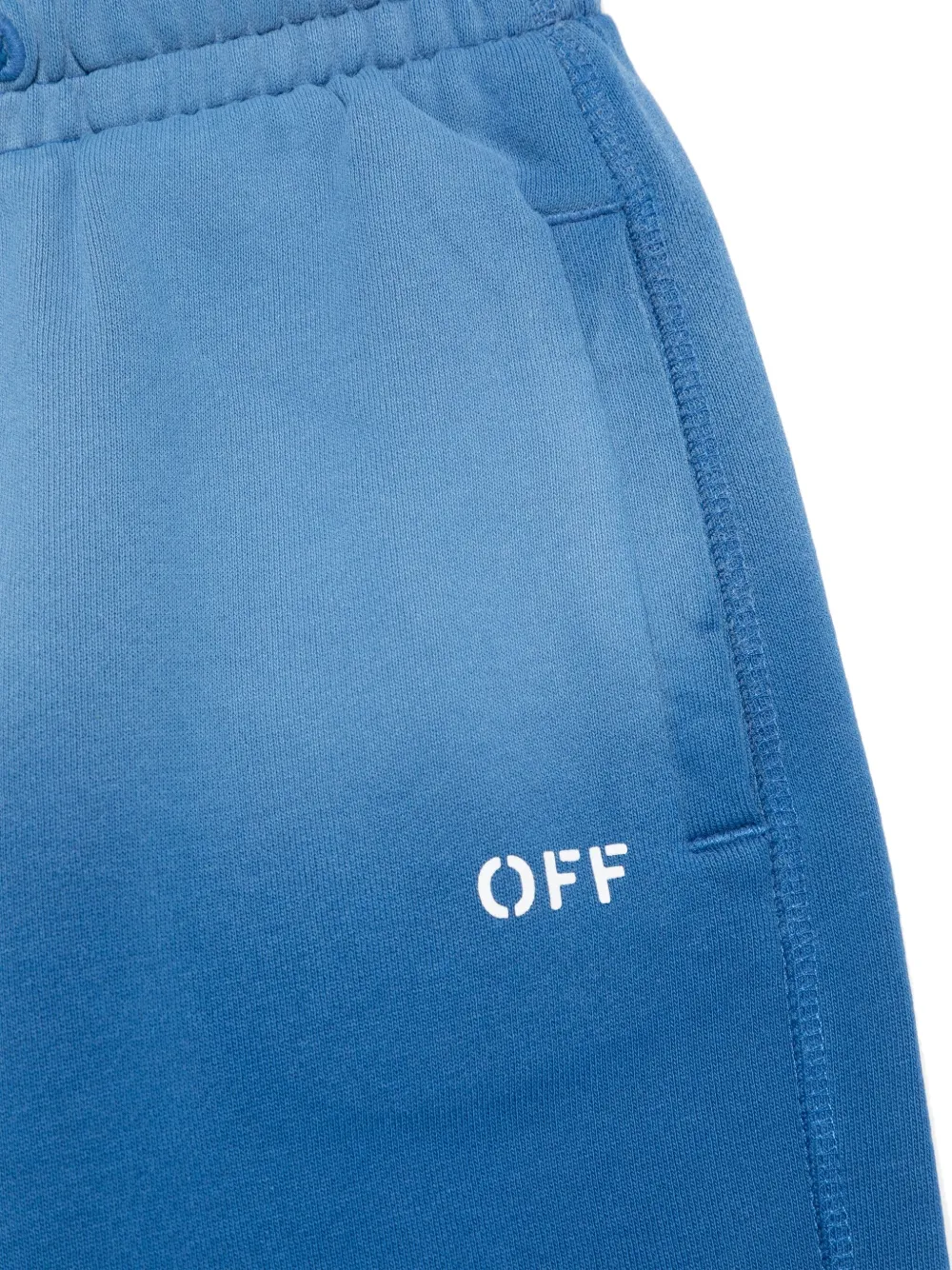 Off-White Kids Shorts met logoprint Blauw