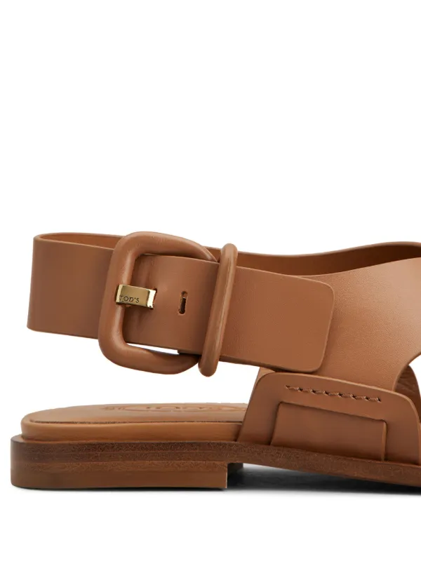 TOD'S ＊ ブラウン レザー サンダル Tod's レザー サンダル | ブラウン | FARFETCH JP