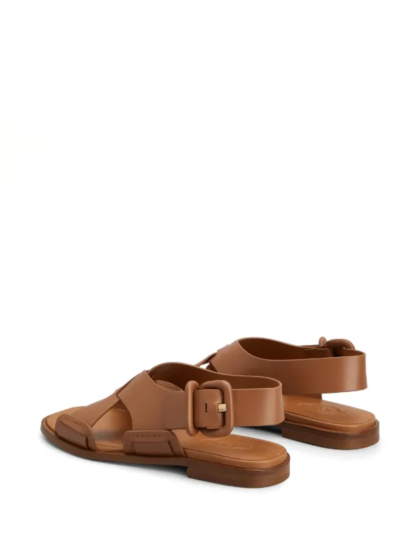 Tod's レザー サンダル | ブラウン | FARFETCH JP